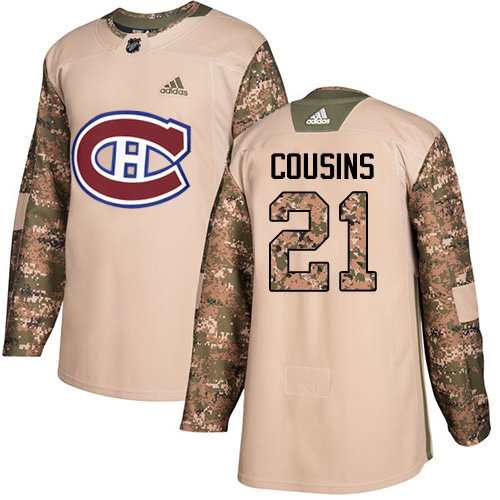 Adidas Canadiens #21 Nick Cousins Camo Authentic 2017 Veterans Day Stitched NHL Jersey
